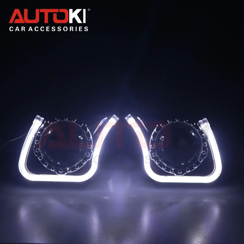 Autoki 3 0 дюймов Новый u образный биксеноновый объектив проектора светодиодный