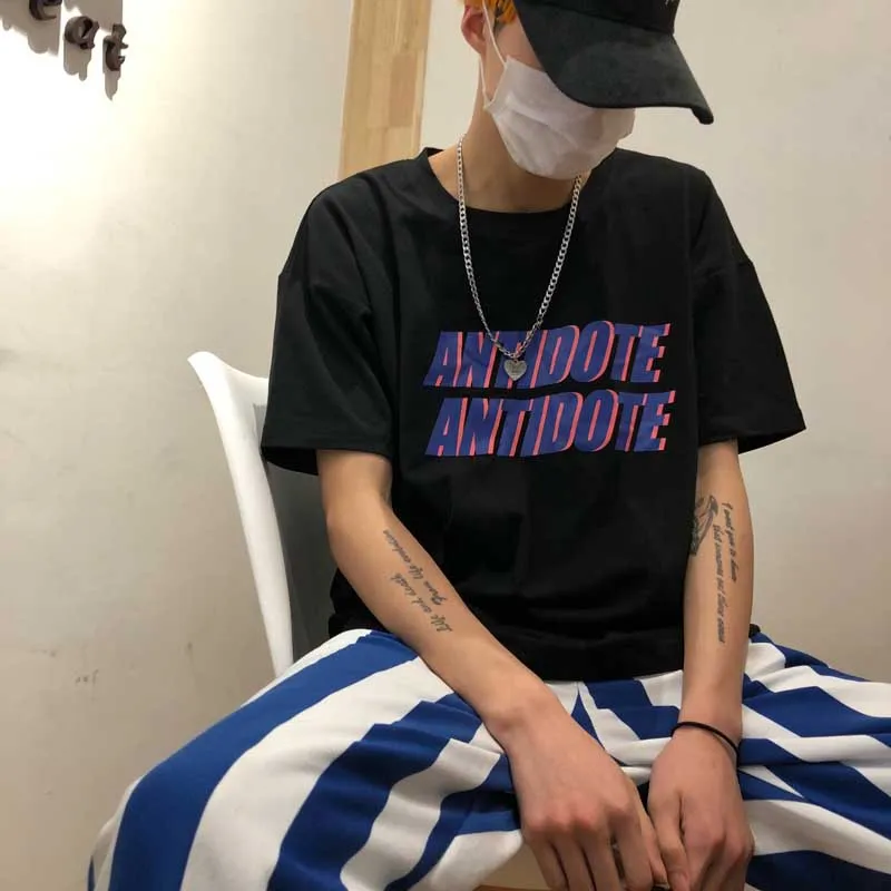 NiceMix 2020 Новая летняя футболка унисекс женская Повседневная Harajuku хлопковая