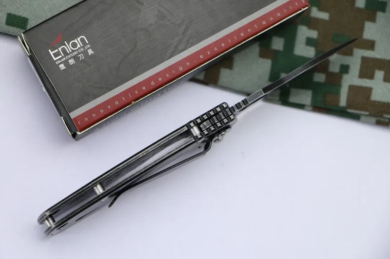 Enlan EW105 черный складной нож 8Cr13Mov лезвие стальная ручка Открытый Отдых EDC