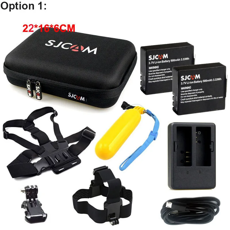 SJCAM SJ4000 Battery for SJCAM SJ5000 Dual Charger SJ5000 WiFi Storage Bag SJ5000X Elite M10 Rechargeable Li-ion Battery Pack