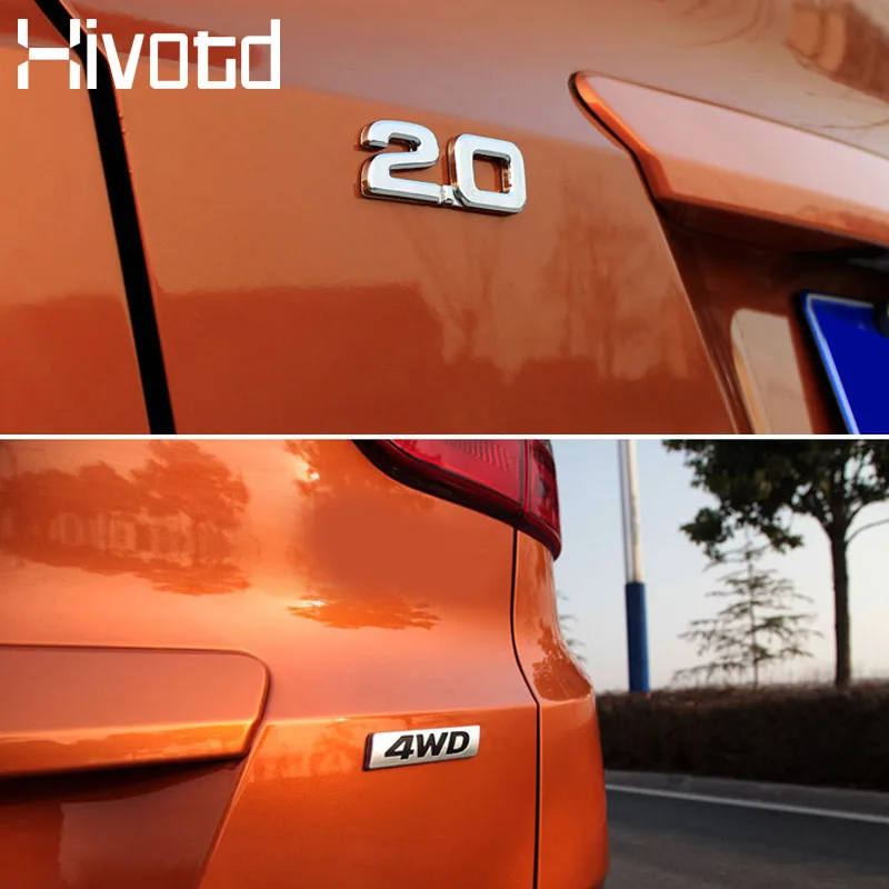 Hivotd автомобиль 4WD 2 0 эмблемы автомобильный Стайлинг Хром ABS аксессуары для хундай