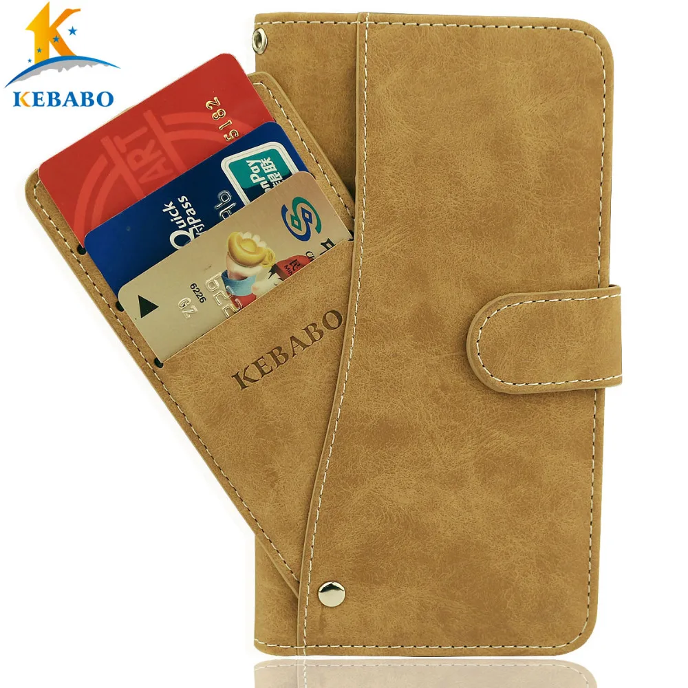 Винтажный кожаный бумажник Vernee Active Case 5 &quotФлип 3 Чехлы с отделениями для карточек