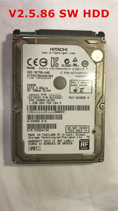 Обновление онлайн для Volvo 88890300 Vocom USB и wifi интерфейс для Renu/UD/Mack/Volvo Vocom 88890300 грузовик диагностический инструмент DHL бесплатно - Цвет: V2.5.87 SW HDD