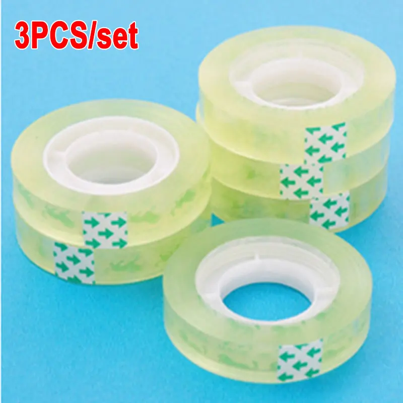 3pcs/Set Useful 12mm Width Clear Transparent Tape Students Small Adhesive Packaging Supplies High Quality Packing Gift | Канцтовары для