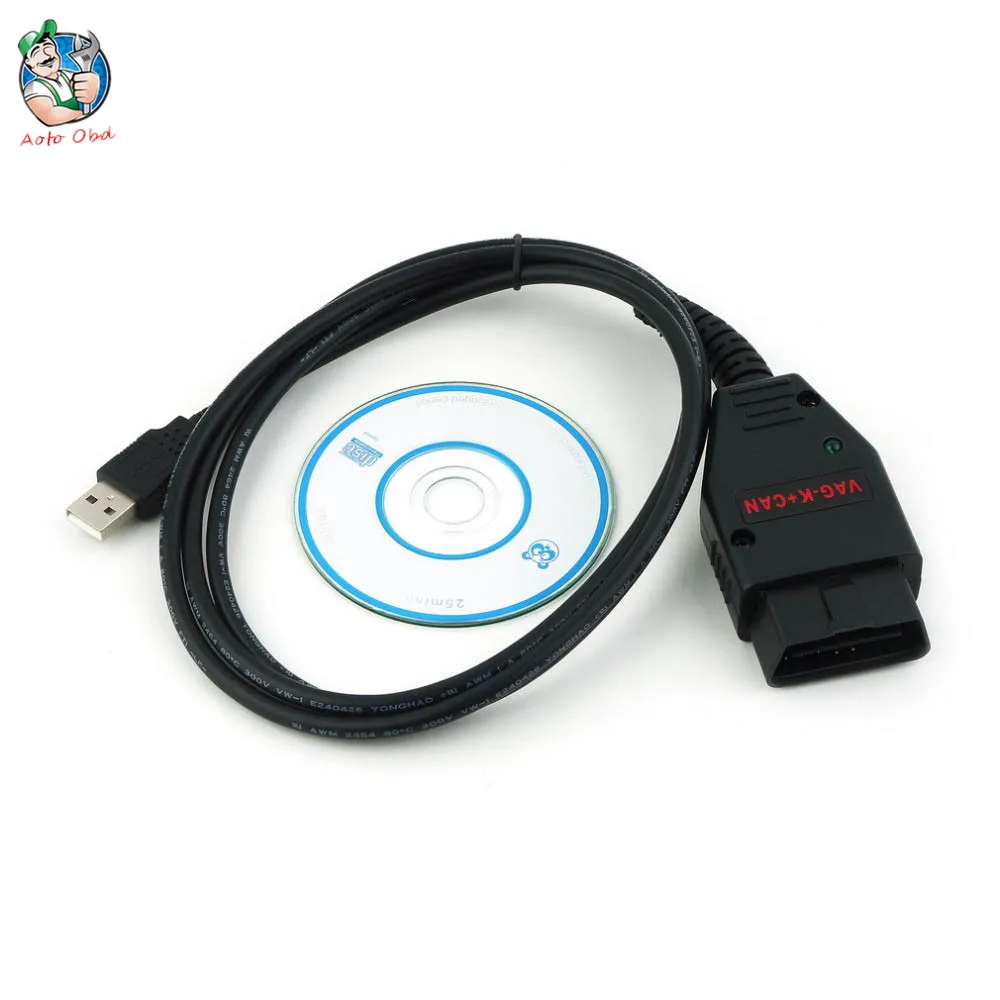 Диагностический Сканер OBDII VAG 1.4 COM кабель K + CAN com Commander obd2 vag k can Для Audi для Skoda|cable