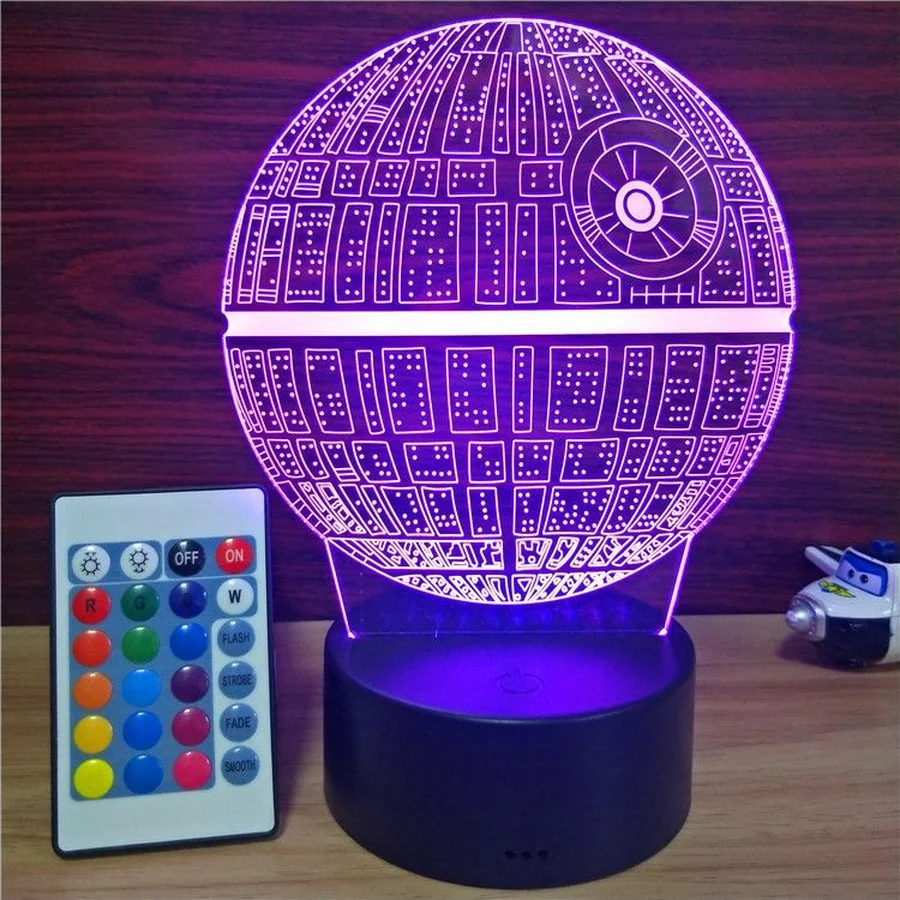 Multiple Star Wars Death LED 3D night lights Creative Ambient Light Desk lamp Home Lighting Bulbing Color change Luminaria | Освещение