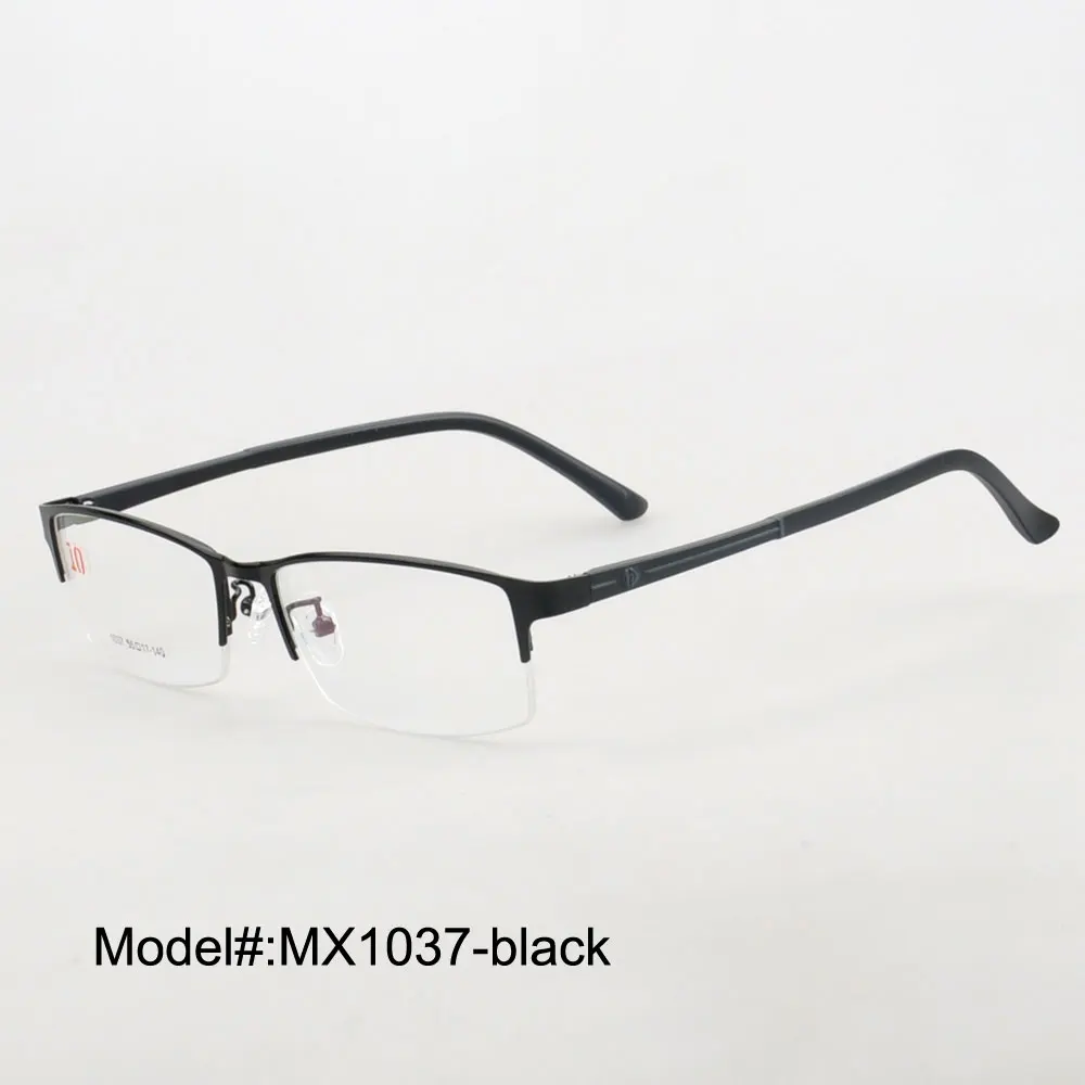 

SPITOIKO men metal frame eyeglasses half rim TR90 temple optical glasses myopia spectacles eyewear MX1037