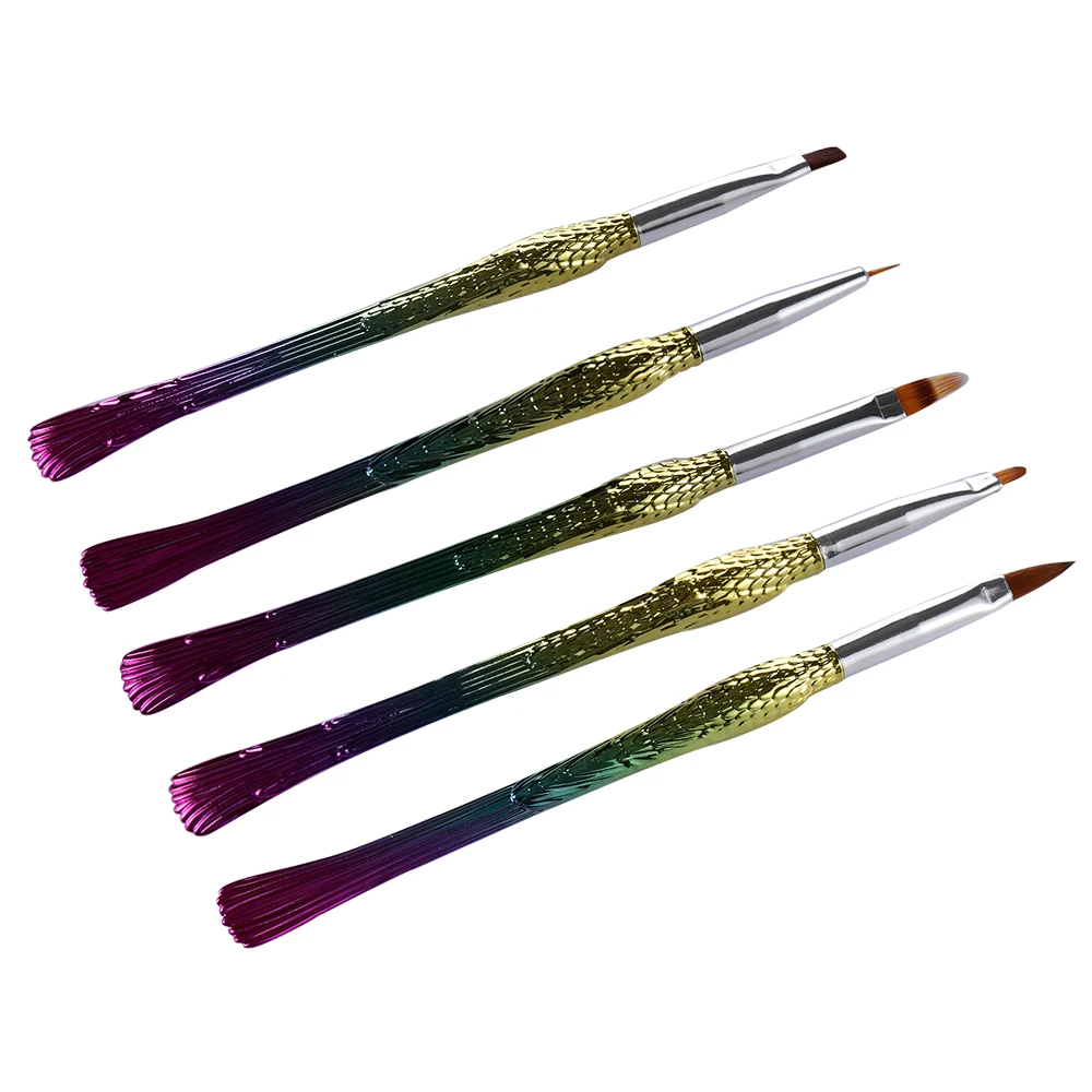 УФ гель для ногтей хвост русалки 5 шт./компл. кисти ручка рисования полосатая