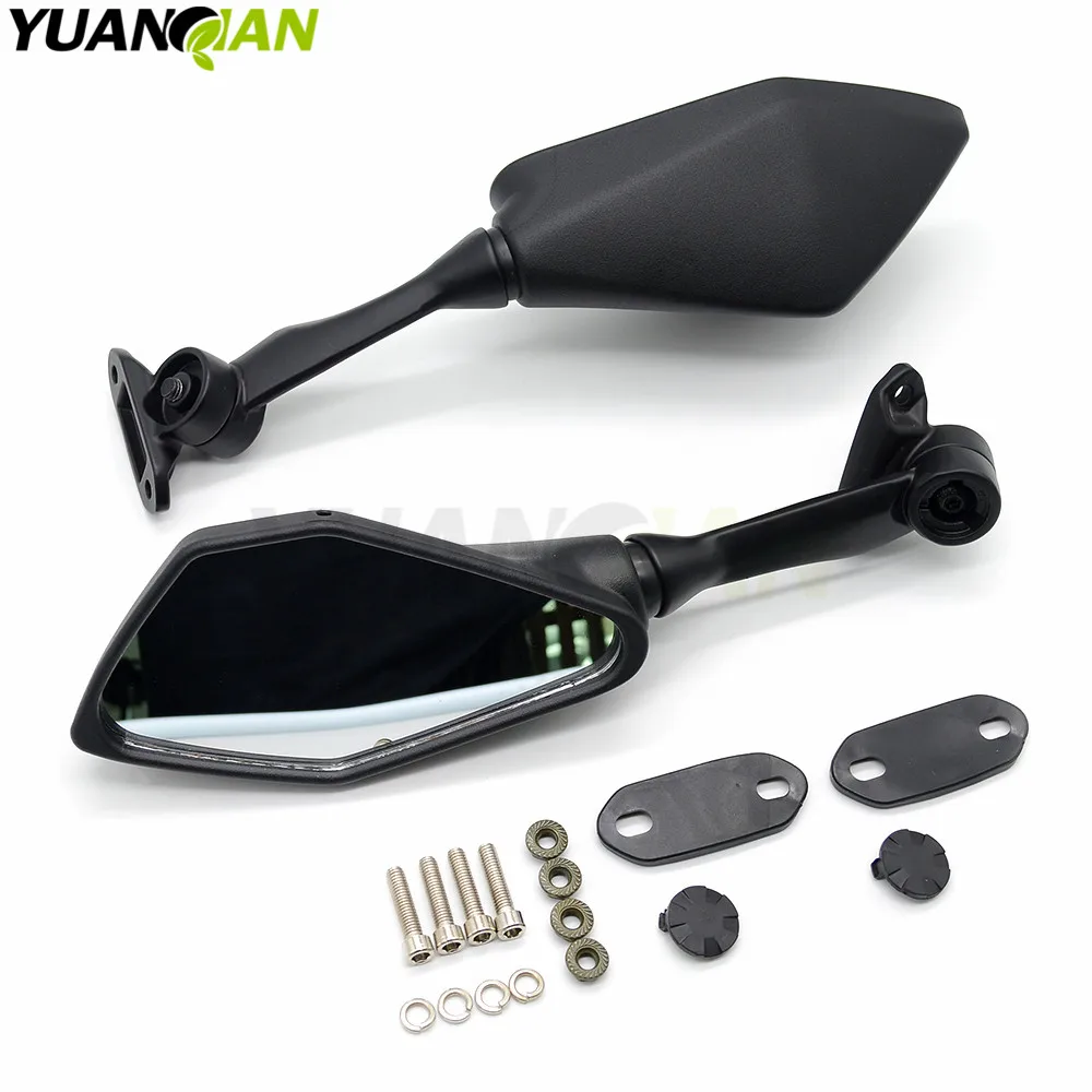 Черное универсальное мотоциклетное зеркало заднего вида для honda yamaha Kawasaki z750 Suzuki