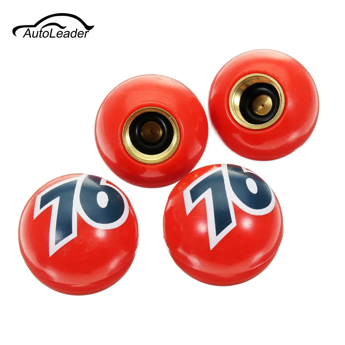 

4Pcs Car Bike Tyre Tire Air Valve Stem Dust Caps Universal Cover For Car Bike Red Number 76 Ball Plastic Sphere