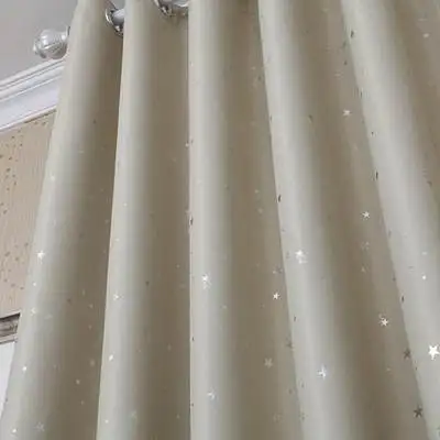 Cream Colored Cloth Затемненный Комплект штор Cortina со звездами, деревенский отвесный тюль, плотная ткань для балкона, гостиной, офиса, занавески, типы, WP123-30 - Цвет: Cream Colored Cloth