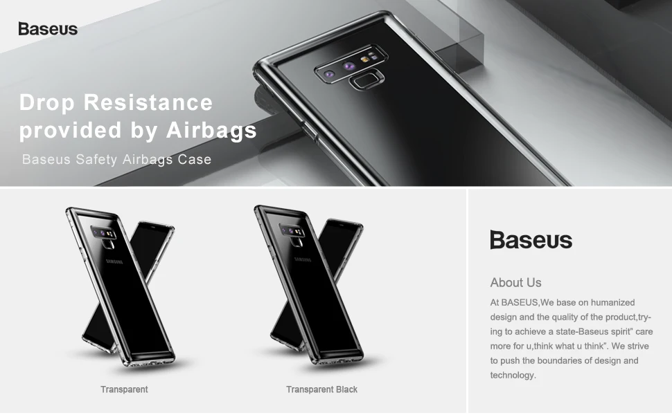 Baseus военной уровня анти Knock чехол для samsung примечание 9 тонкий прозрачный защитный мягкий силиконовый чехол для samsung Galaxy Note 9 Капа