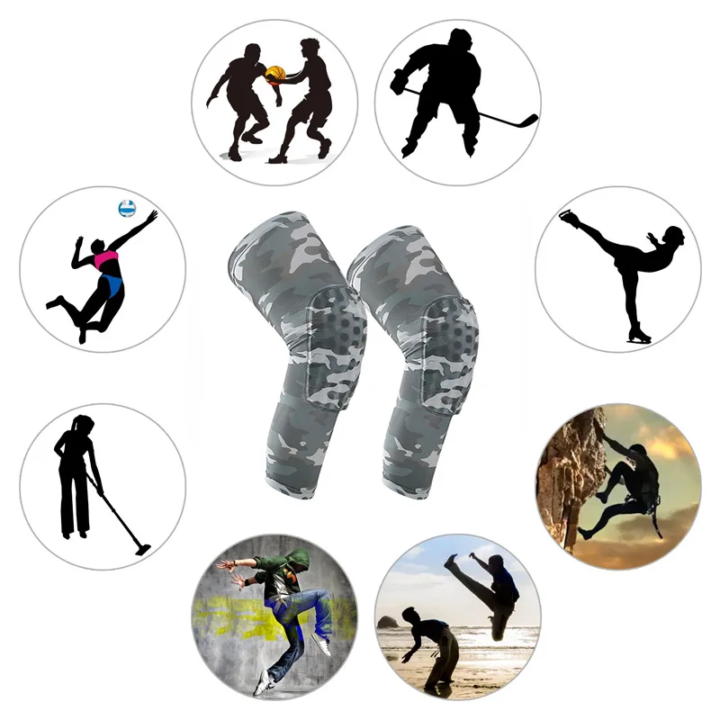 1 шт. камуфляжные наколенники с защитой от столкновений дышащие для футбола и