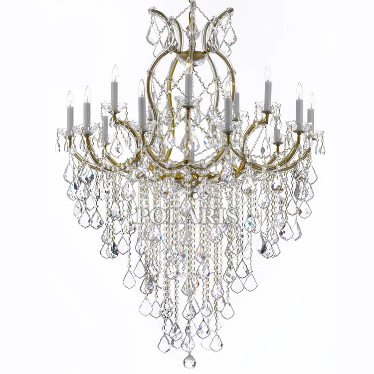 

Maria Theresa Crystal Chandeliers 16 Lights Large Luxury Big Hanging Lamps Home Hotel Lobby Light Lighting with K9 Crystals