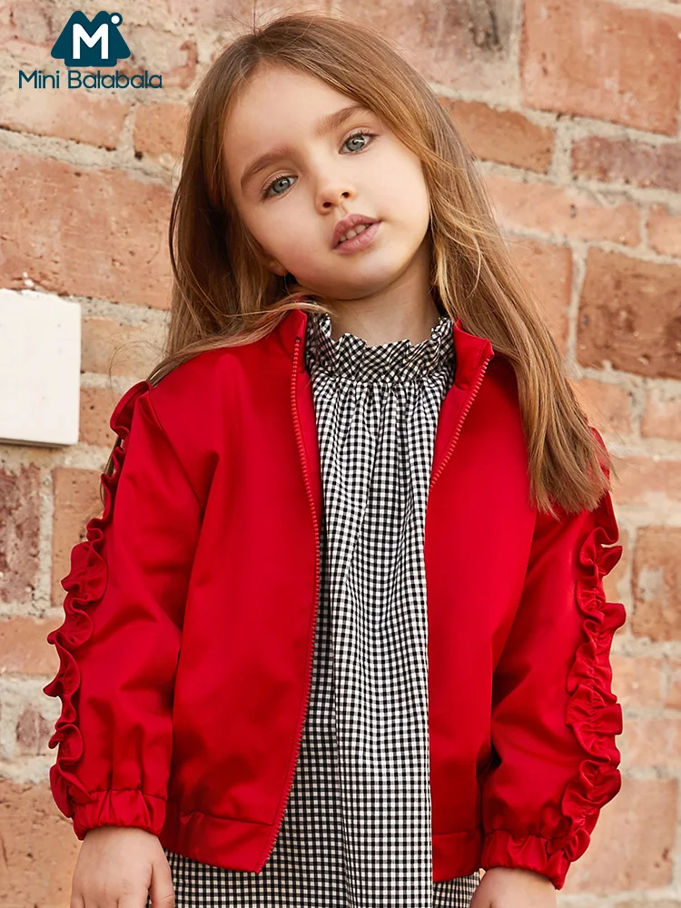 Новинка 2019 г. детская летная куртка Mini balabalaGirls весеннее детское ветрозащитное