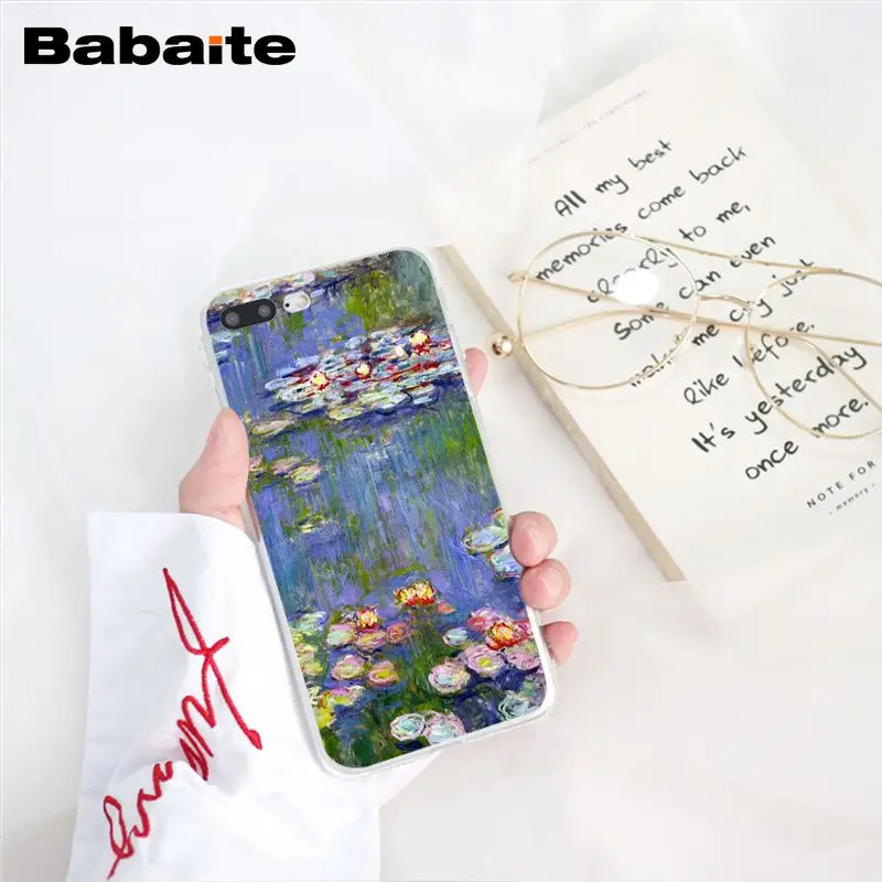 Babaite Клода Мона сад лотоса мост шаблон мягкий чехол для телефона из ТПУ для iPhone 6S 6plus 7 7plus 8 8plus X Xs MAX 5 5S XR 10