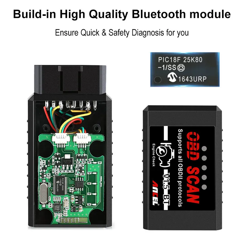 ELM327 V1.5 Bluetooth ELM 327 В 1.5 OBD OBD2 код читателя OBDII адаптер сканер для Android Крутящий момент