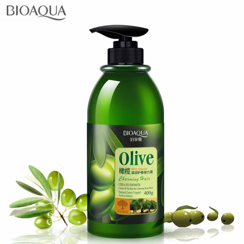 

BIOAQUA Olive Curl Enhancer Hair Styling Elastin Lasting Moisture Improve Frizz Fluffy Protect Volume Easy To Stereotypes 400ML