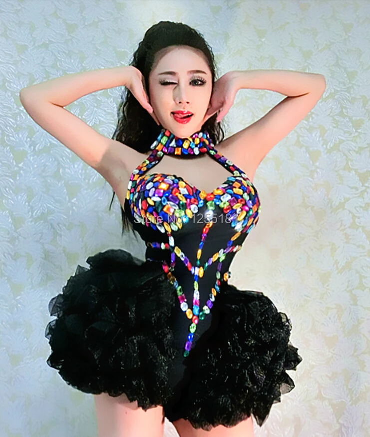 Женский стиль модная женская одежда для певицы ds dancer Стразы комбинезон с бриллиантами тонкие цельные сексуальные костюмы