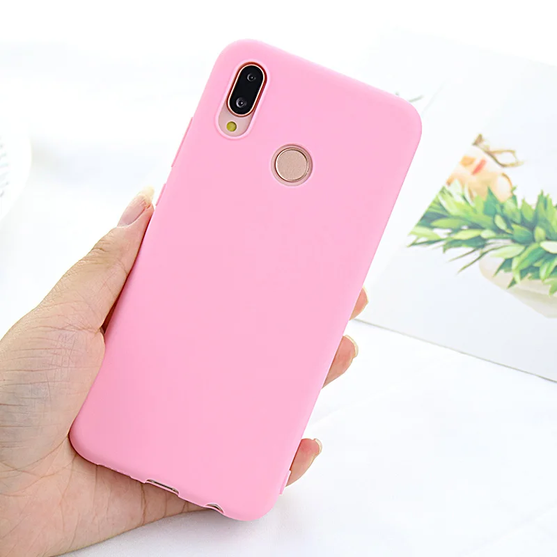 Dark Pink Мягкий силиконовый чехол для huawei Y6 Y9 Y7 Prime Y5 Коврики 10 20 Lite P10 P20 P30 на Honor 10 Lite 8X 7C 7A Pro задняя крышка - Цвет: Dark Pink