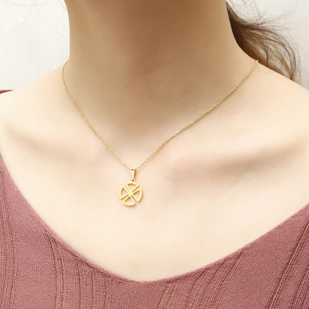 Женские Ювелирные изделия из нержавеющей стали OUFEI комплект колье и сережек