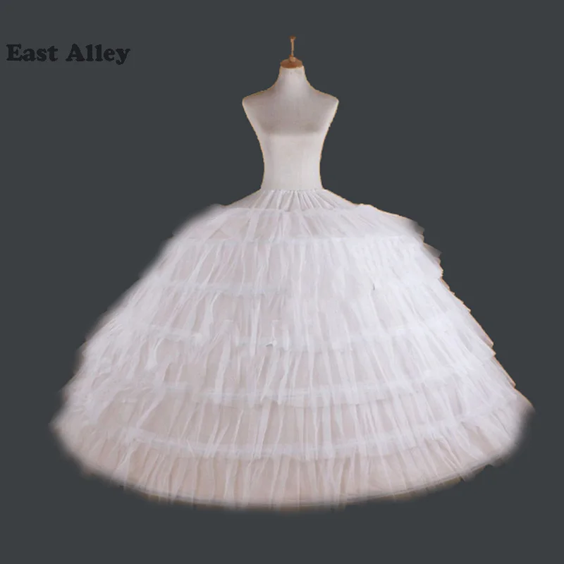 

WHITE Super Big 7-HOOP WEDDING PROM PETTICOAT UNDERSKIRT BRIDAL CRINOLINE