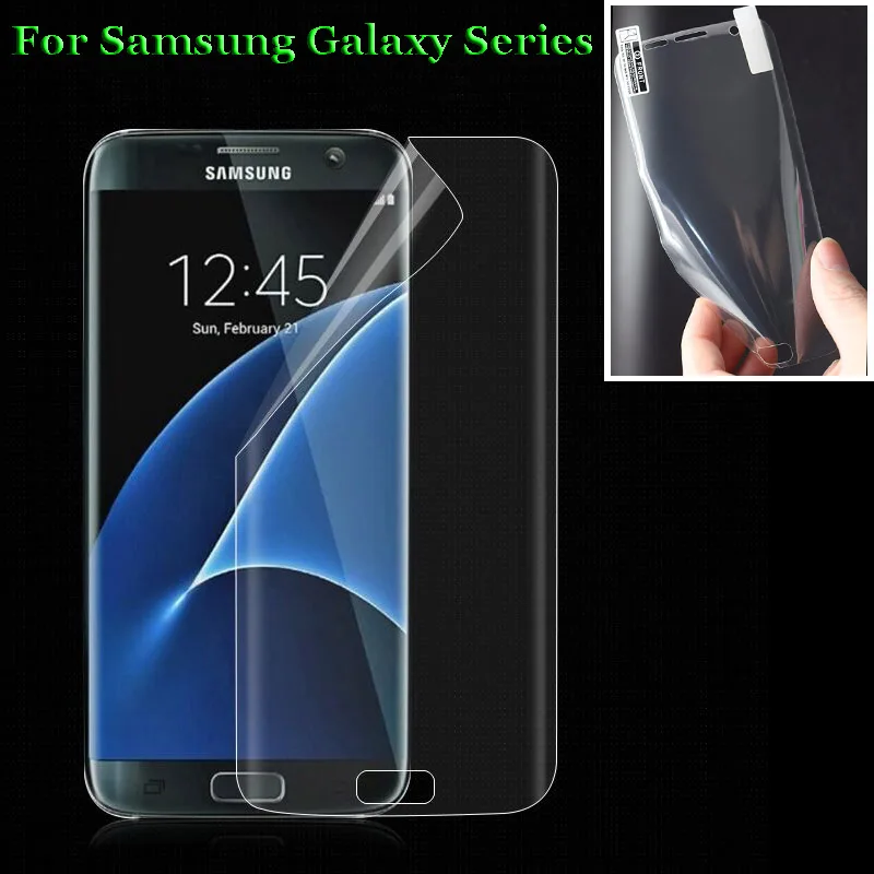 Для Samsung Galaxy S6 S7 Edge S8 S9 Plus Note 7 8 3D изогнутая полное покрытие мягкая ПЭТ пленка для
