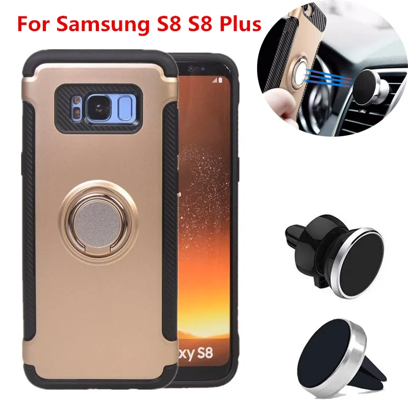 Для Samsung Galaxy S7 Edge S8 Plus Note8 чехол 2 в 1 ударопрочный 360 градусов Гибридный кольцо