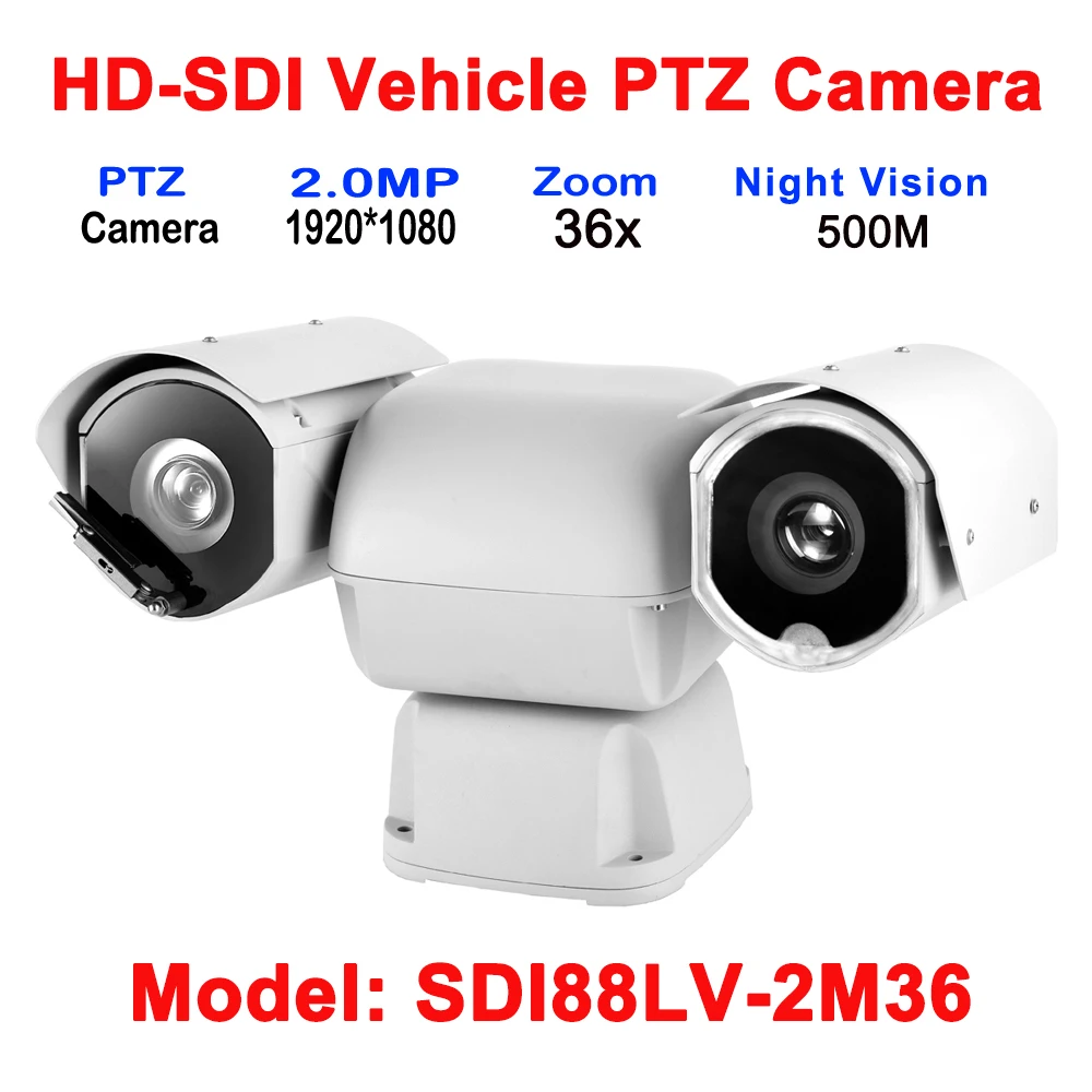 2MP 1080p Лазерная ИК 500 м HD SDI наружная PTZ камера безопасности автомобиля автобуса
