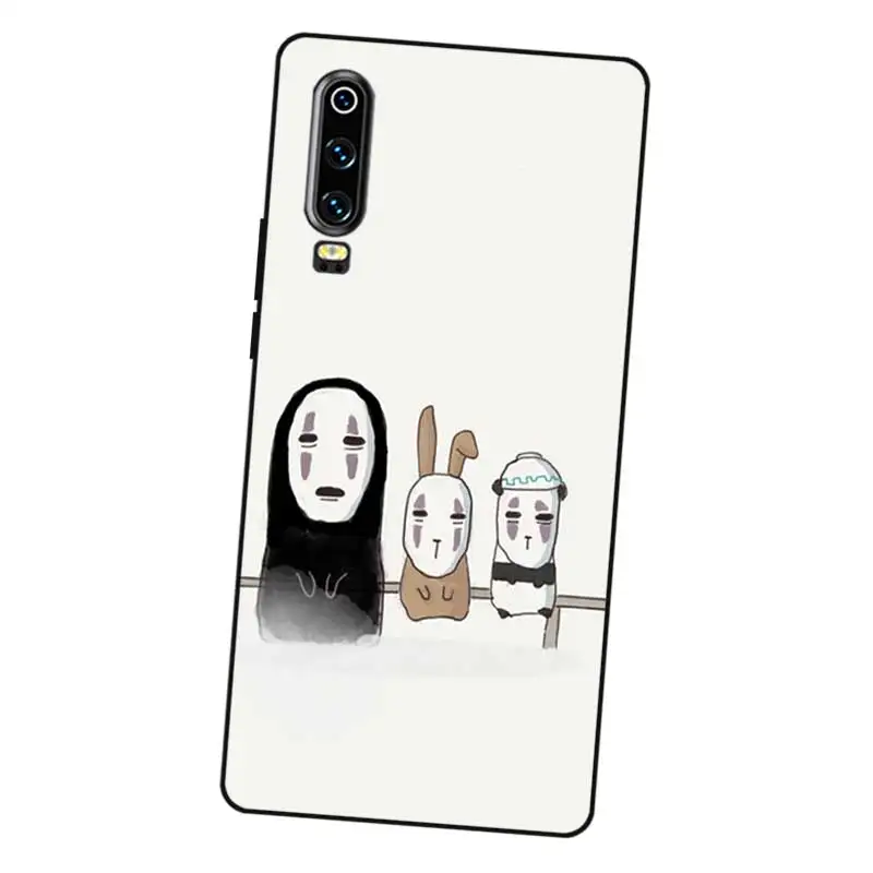 N357 No Face Man Черный силиконовый чехол для Huawei P8 P9 P10 P20 P30 Lite Pro P Smart Plus 2017 2019 |