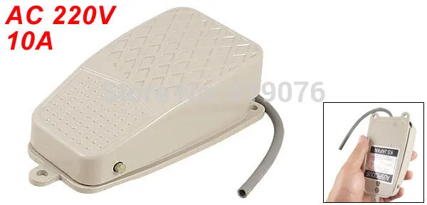 AC 220V 10A SPDT NO NC нескользящий металлический мгновенный Электрический Педальный
