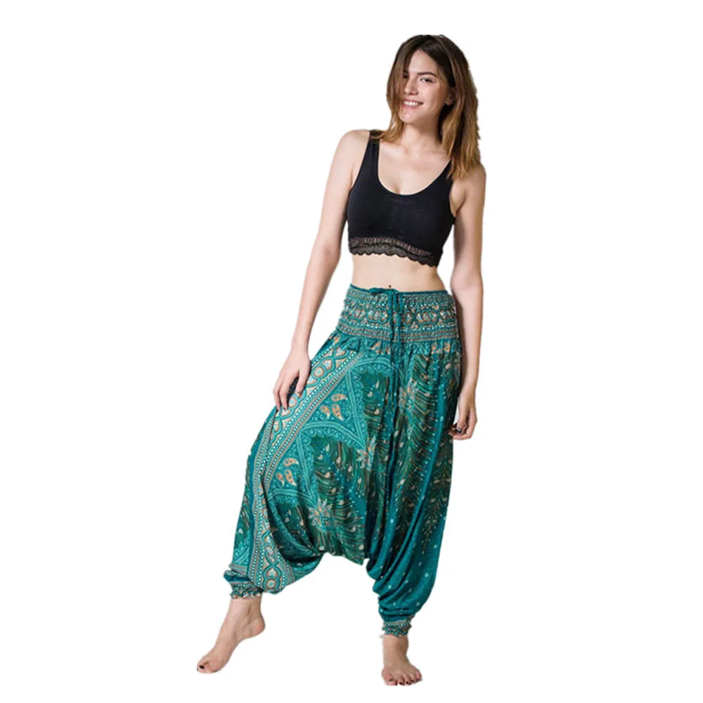 JAYCOSIN, новинка, женские повседневные летние свободные брюки, мешковатые, Boho Aladdin, шаровары, Прямая поставка, 9 августа