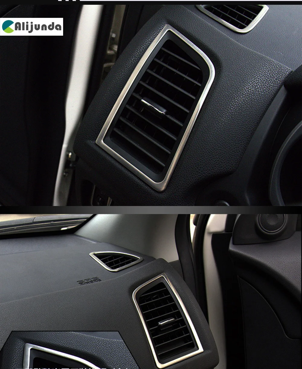 Автомобильный Стайлинг для Mitsubishi ASX 2011- 4 шт./компл. декоративные воздуха на выходе воздуха кондиционирования крышка рама из нержавеющей стали автомобил