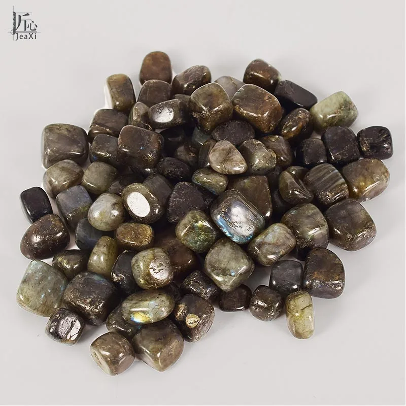 labradorite Смешанный Камень Неправильной полировки природного камня и кварца щебня или искусственные бусины в виде ладоней для чакры исцеления декора - Цвет: labradorite