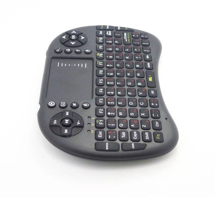 BK Binmer 2,4 ГГц Беспроводная клавиатура Air Mouse Touchpad DPI регулируемые функции русская клавиатура версия для Android TV черный - Цвет: BK