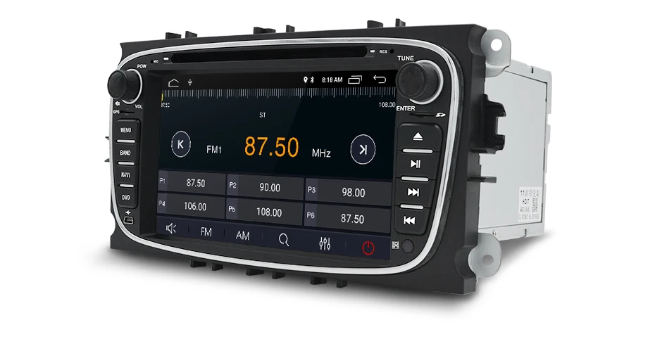 Junsun " Android 8,1 2 Din 2+ 32GB Автомобильный мультимедийный плеер gps Navi Авто DVD Радио для Ford Focus Mondeo S-Max C-Max Galaxy Kuga