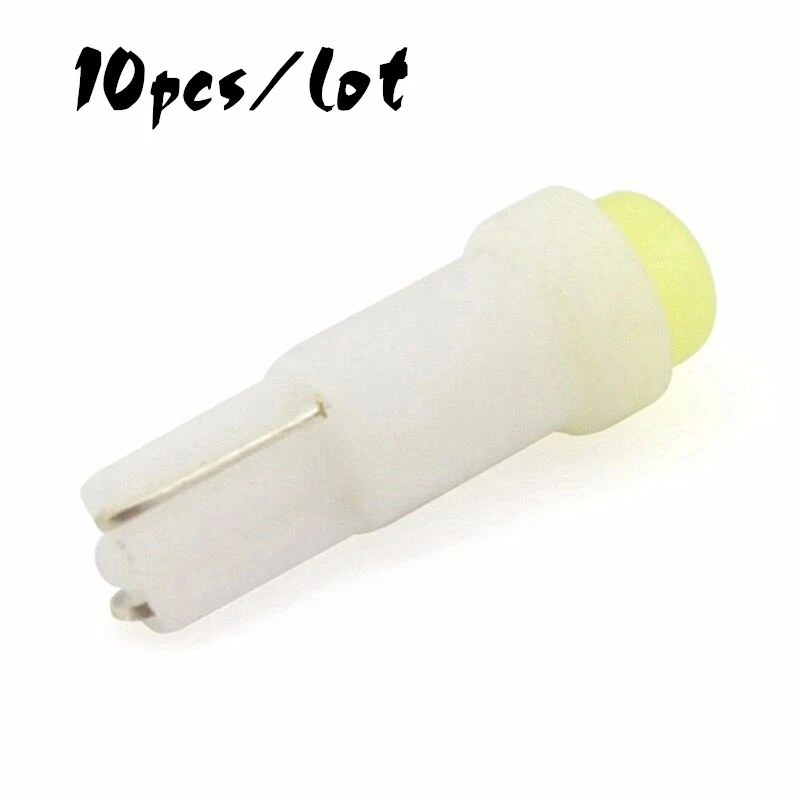 10 шт. Автомобильный интерьер T5 Led 1 SMD DC 12V светильник Керамическая для приборной