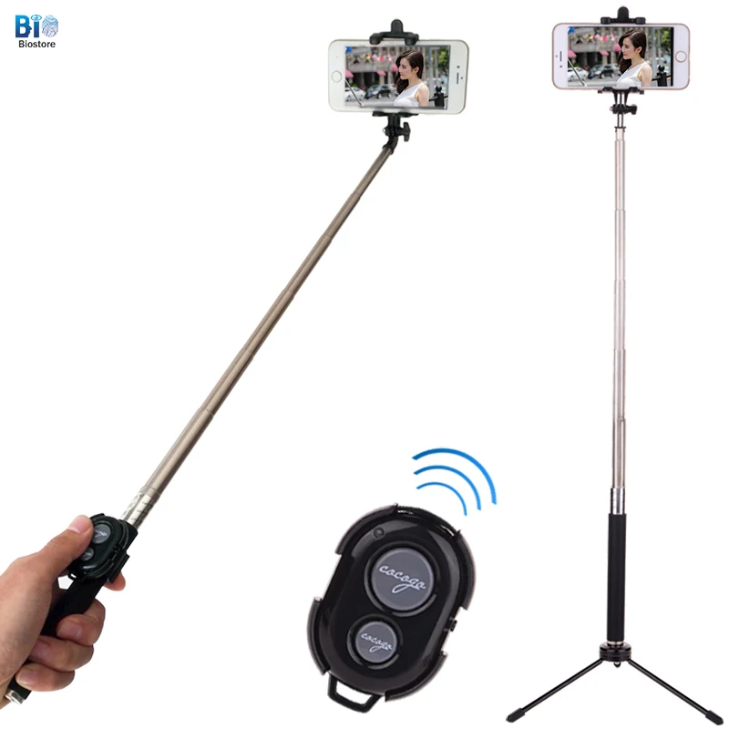 [Био селфи палки] Универсальный Bluetooth мини Автоспуск беспроводной пульт