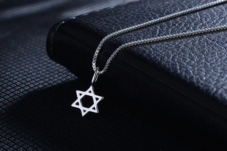 Boho, новинка, 925 пробы, серебряное ожерелье с изображением звезды Давида и подвески для женщин, длинное ожерелье, подарок для девочек, модное рождественское ювелирное изделие