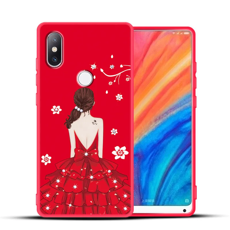 FOR Xiaomi Mi Mix 2S Case Mix2 Cover Silicone Soft TPU Cute Cartoon Painted Flexible for 2 |