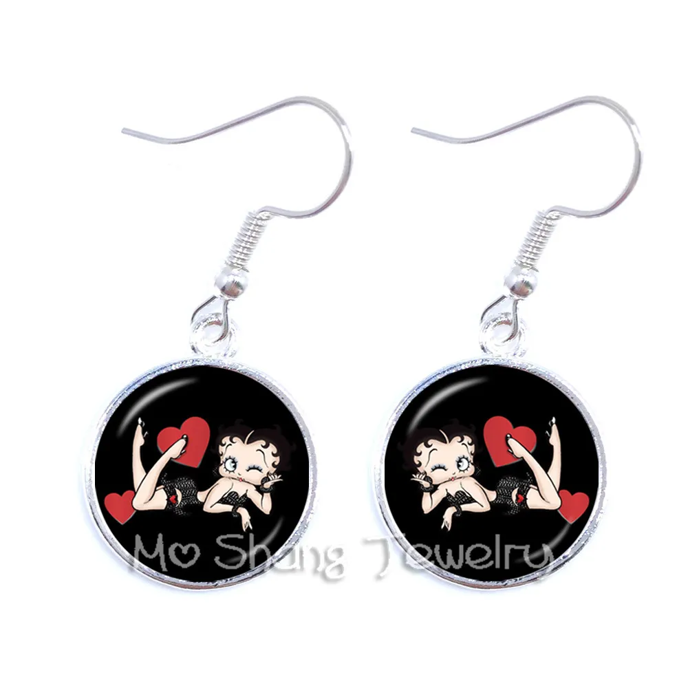 Новинка 2018 серьги подвески Бетти боп в стиле Харадзюку милые Мультяшные с
