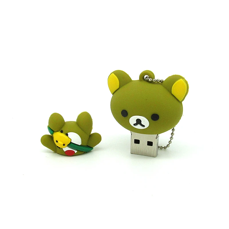 С рисунком из мультфильма с медвежонком-рилаккумой флэш-накопитель usb памяти
