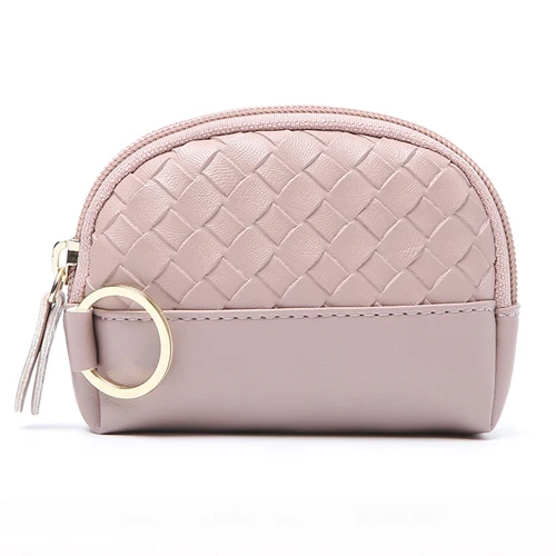 pink APP BLOG брендовый вязаный женский кожаный маленький мини-кошелек с отделением для монет на молнии дорожная мини-сумка клатч сумочка Carteira Feminina - Цвет: pink