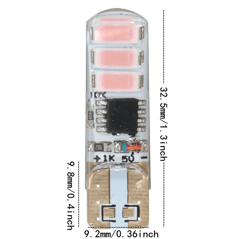Автомобильный светодиодный фонарь T10 мигающий 5630 6 SMD W5W W2.1x9.5d 192 194 168 Белый 12 в