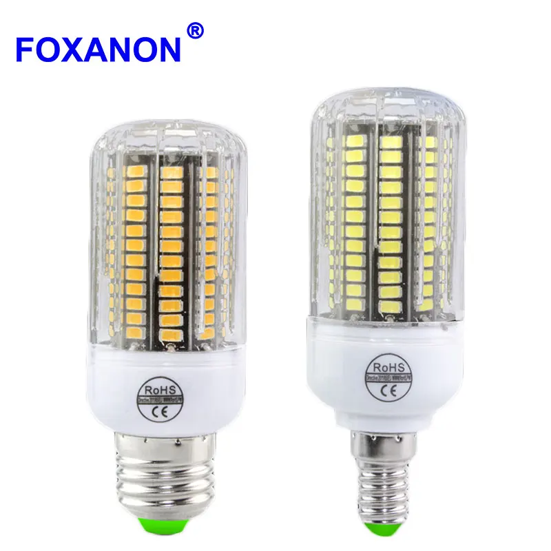 Лампа Foxanon 5733 SMD E27/E26 15 Вт светодиодная лампа E12 кукурузный светильник 110 В 3 5 7 10 в