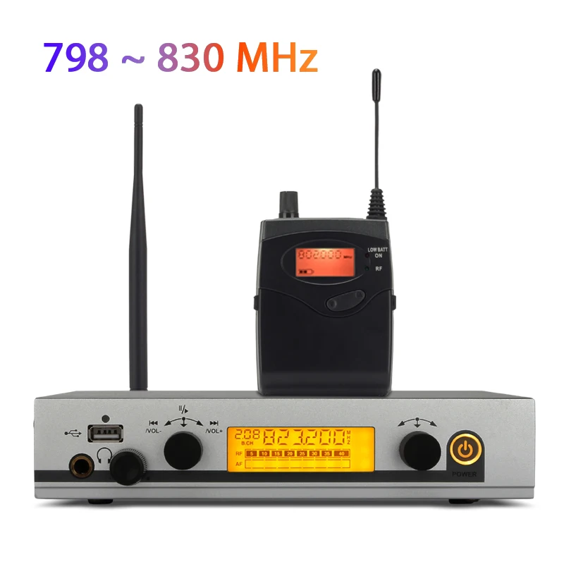 YUEPU RU-530 беспроводной монитор в ухо система беспроводной мониторинг Профессиональный одноканальный передатчик персональная сценическая производительность - Цвет: 798 to 830MHz