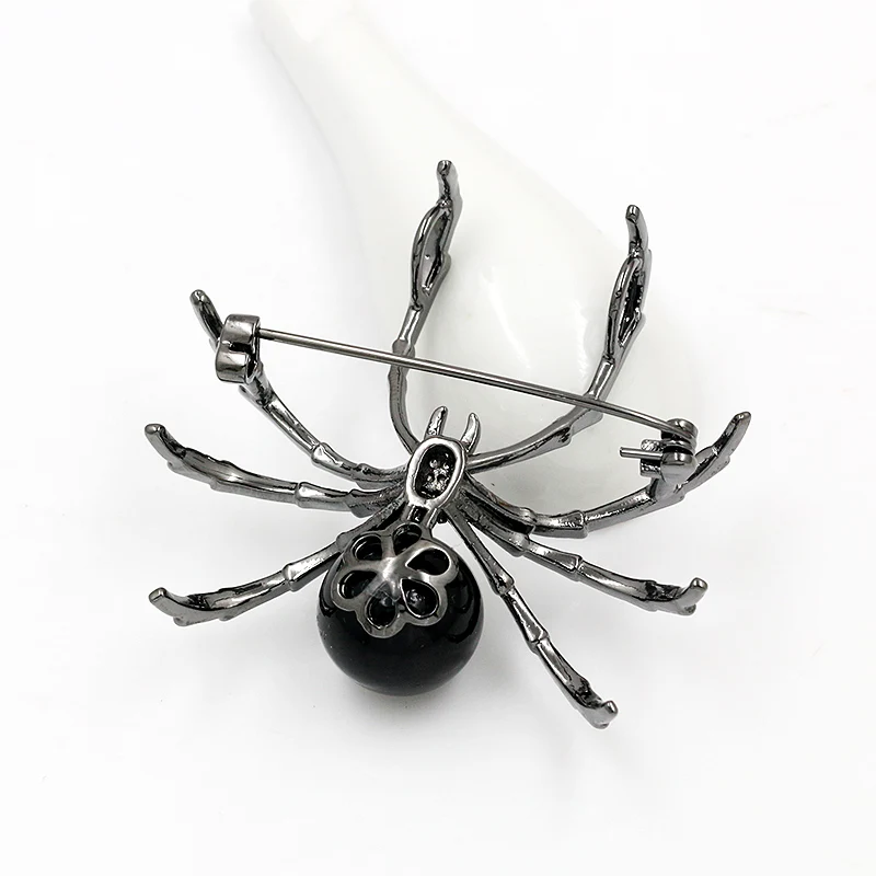 Брошь в виде паука с жемчугом и фианитом для мужчин женщин|spider brooch|brooches for menfor men