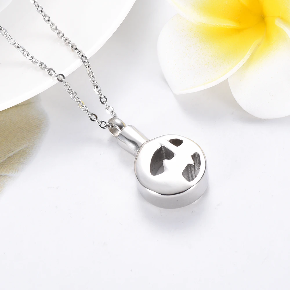 IJD9624 Round Shape 316L Stainless Steel Memorial urn Jewelry&ampNecklace Crytsal Moon And Star Keepsake Cremation Ashes pendant | Украшения