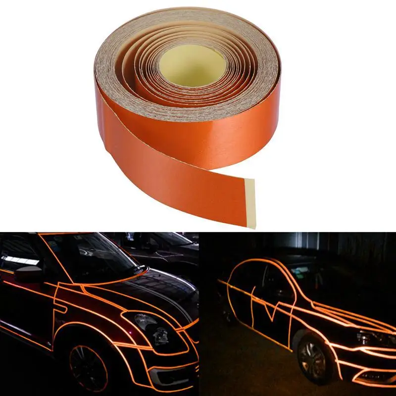 VORCOOL 2 см x 5 м автомобильные светоотражающие полосы обода тела полоса наклейка DIY лента самоклеющаяся мотоцикл велосипед Автомобиль Стайлинг отражатель