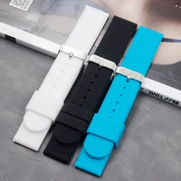 watch accessories silicone strap 20mm men and women outdoor sports waterproof natural rubber strap buckle